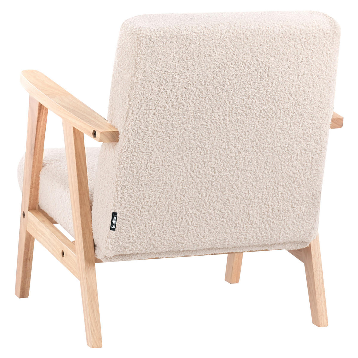 KINDERSESSEL Bouclé Hellbeige Linde - Beige, Textil (46/58/55cm) - Beliani