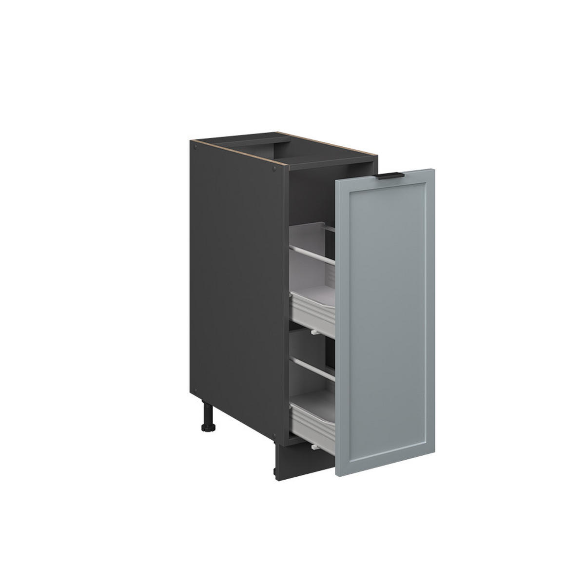 APOTHEKERUNTERSCHRANK Fame-Line Hellblau-grau 30 cm ohne AP - Anthrazit/Blaugrau, Holzwerkstoff (30/82/51.6cm) - Vicco