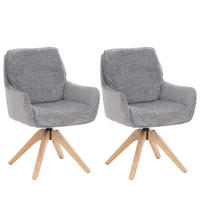 JÍDELNÍ ŽIDLE Šedá, sada 2 ks - šedá, textil (60/88/65cm) - MCW