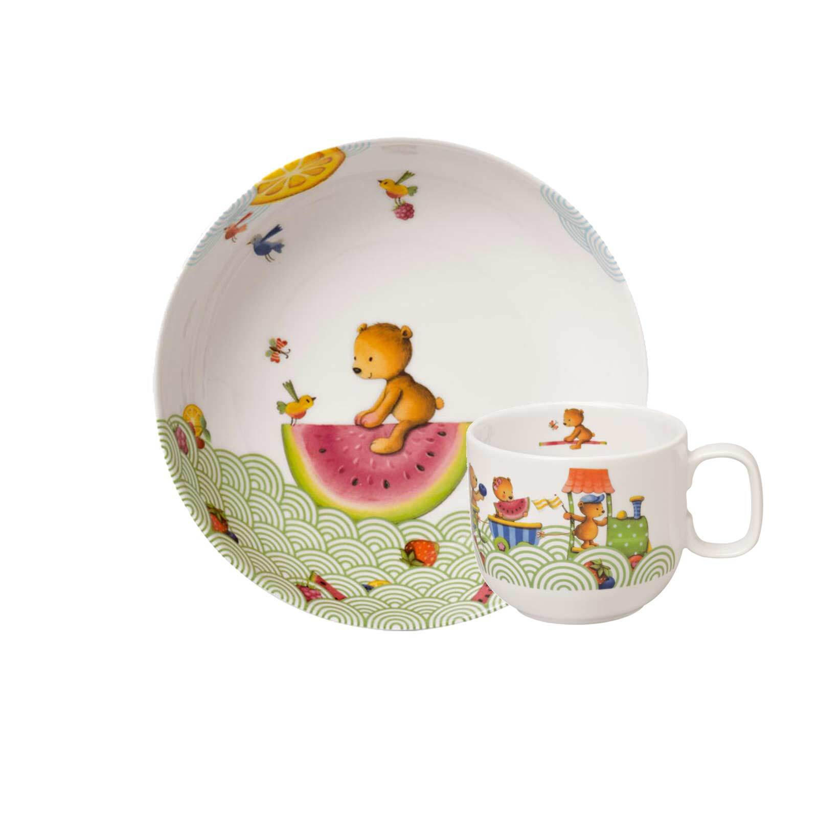 KINDERGESCHIRR Hungry as a Bear bunt 2er Set - Multicolor, Keramik (1/1/1cm) - Villeroy & Boch