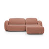 ECKSOFA OLIO L-Form Schlaffunktion mit Bettkasten, lose Rückenkissen, freistehend, RECHTS 248x174 cm Rose - Rosa, Holz/Textil (248/174cm) - DomoHome
