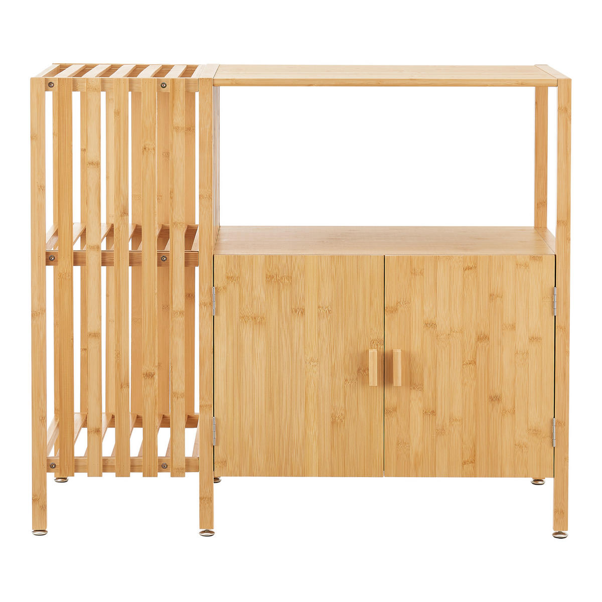 BEISTELLSCHRANK Varanger - Naturfarben, Naturmaterialien (40/80/93.5cm) - [en.casa]
