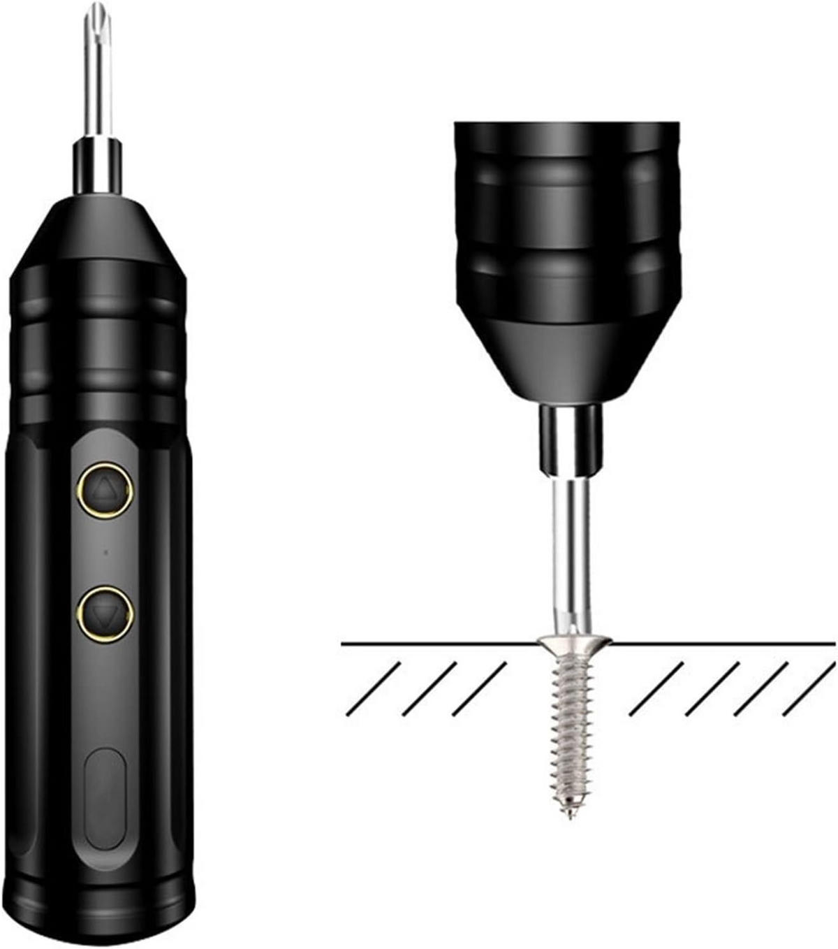 SCHRAUBENDREHERSATZ, 10-teilig, mit Bits, schwarz. - Schwarz, Kunststoff (17.5/4.3/4.3cm)