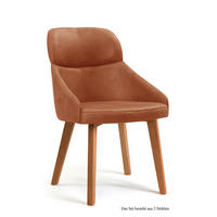 ESSZIMMERSTUHL (2er-Set) Dasya 52x82x63 Eiche geölt/Cognac - Cognac/Eichefarben, Kunststoff (63/82/52cm) - 58aufmkessel