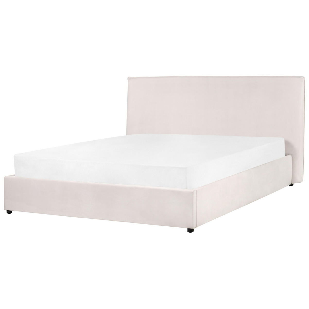 POLSTERBETT 160/200cm Cremeweiß Lavaur - Creme, Textil (160/200cm) - Beliani