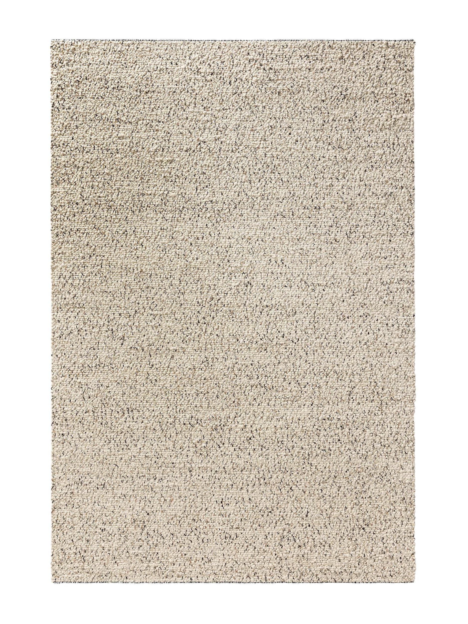 WOLLTEPPICH Patch Weiß/Schwarz 200x300 cm - Weiß, Textil (200/300cm) - benuta Pure