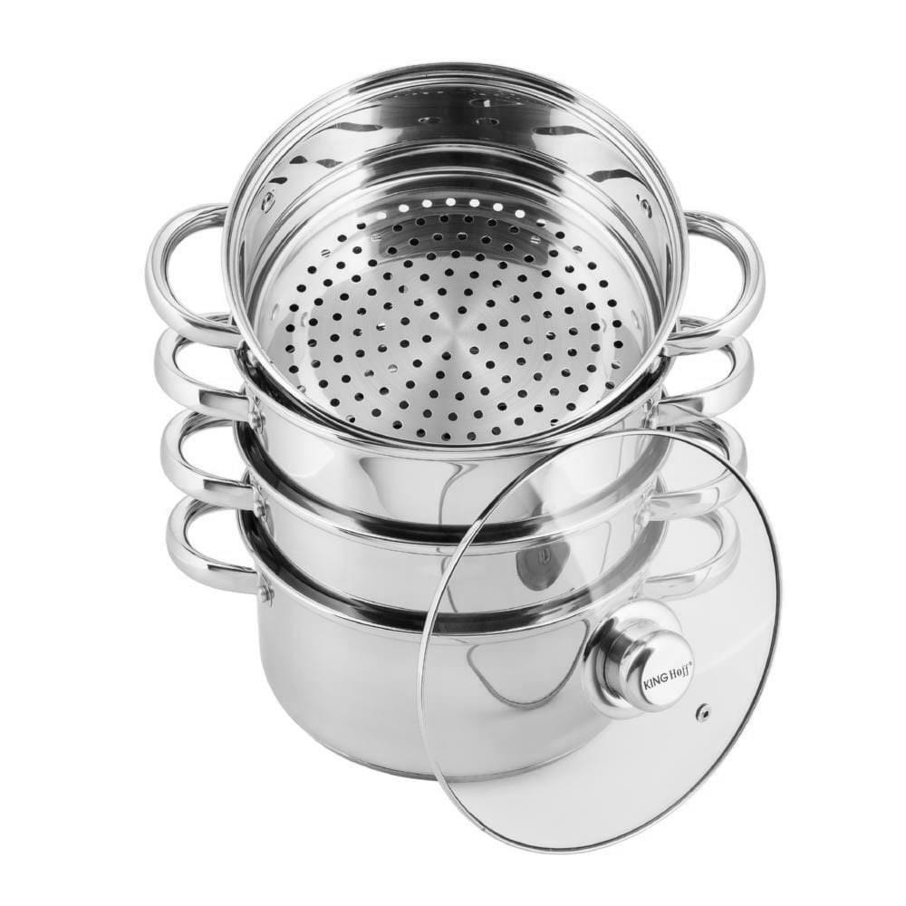 TOPF Silber 22/22/10 cm KH3329 - Silberfarben, Metall (22cm) - Kinghoff 