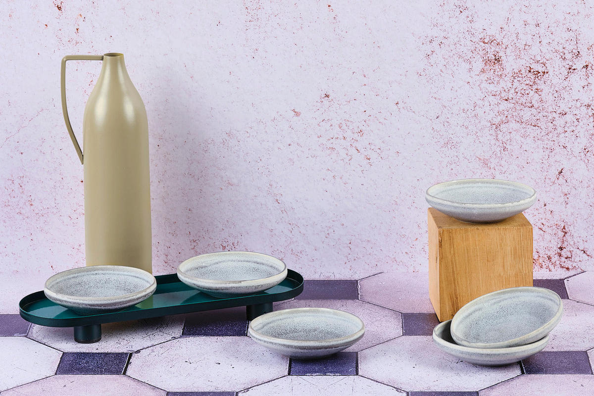 SCHÄLCHEN Stone Ø11,5cm - 6er-Set - Mondgrau - Grau, Keramik (11.5cm) - Björn