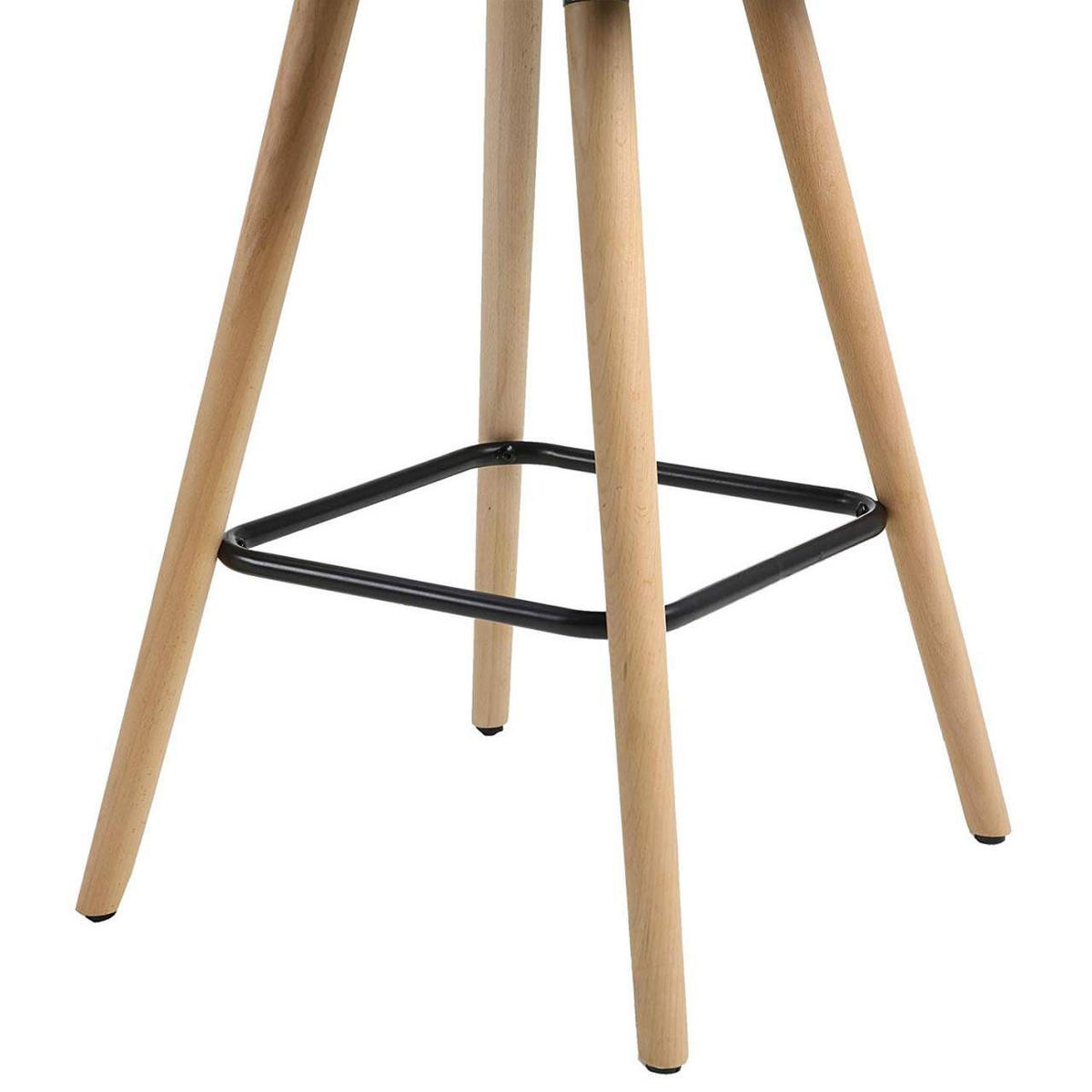 BARHOCKER 2er Set, Massivholz, Leinen, Dunkelgrau - Dunkelgrau/Naturfarben, Holz/Textil (46/96/46cm) - Woltu