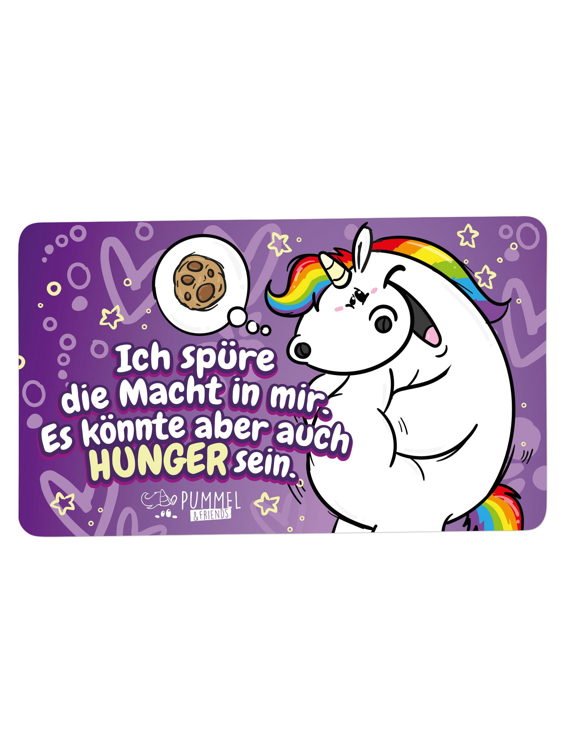 BRETTCHEN Pummeleinhorn Könnte auch Hunger sein Mehrfarbig 14,5 x 23,5 cm - Multicolor, Kunststoff (14.5/23.5cm) - United Labels