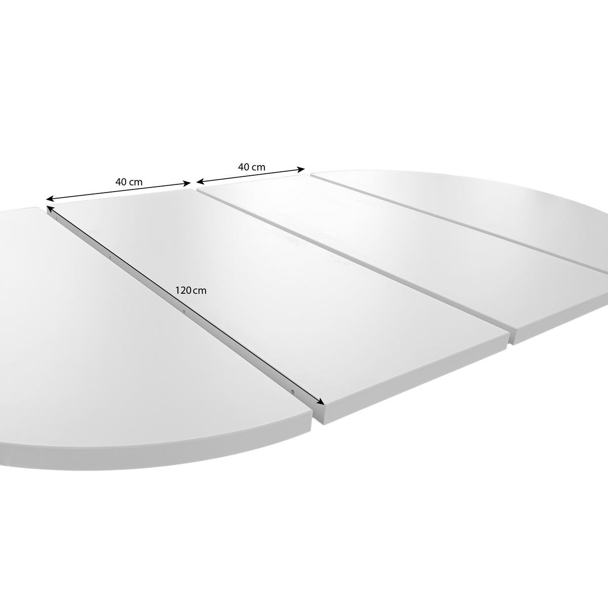 ESSTISCH Prestige runder Design-Tisch, ausziehbar Ø 120–200 cm, Walnuss+schwarze Beine - Walnussfarben/Schwarz, Metall (120/120/77cm) - Beautysofa