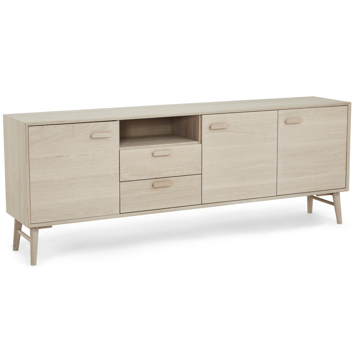 SIDEBOARD Eiche massiv - Eiche Bianco/Eichefarben, Holz/Holzwerkstoff (212/79/42cm) - Furnhouse
