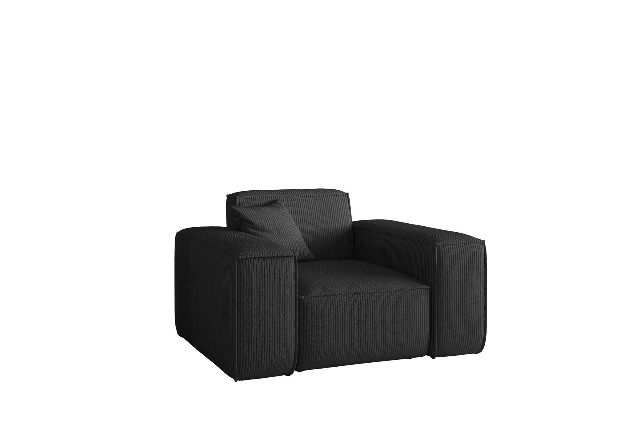 Fun Möbel Sessel Schwarz 121x73x88 cm