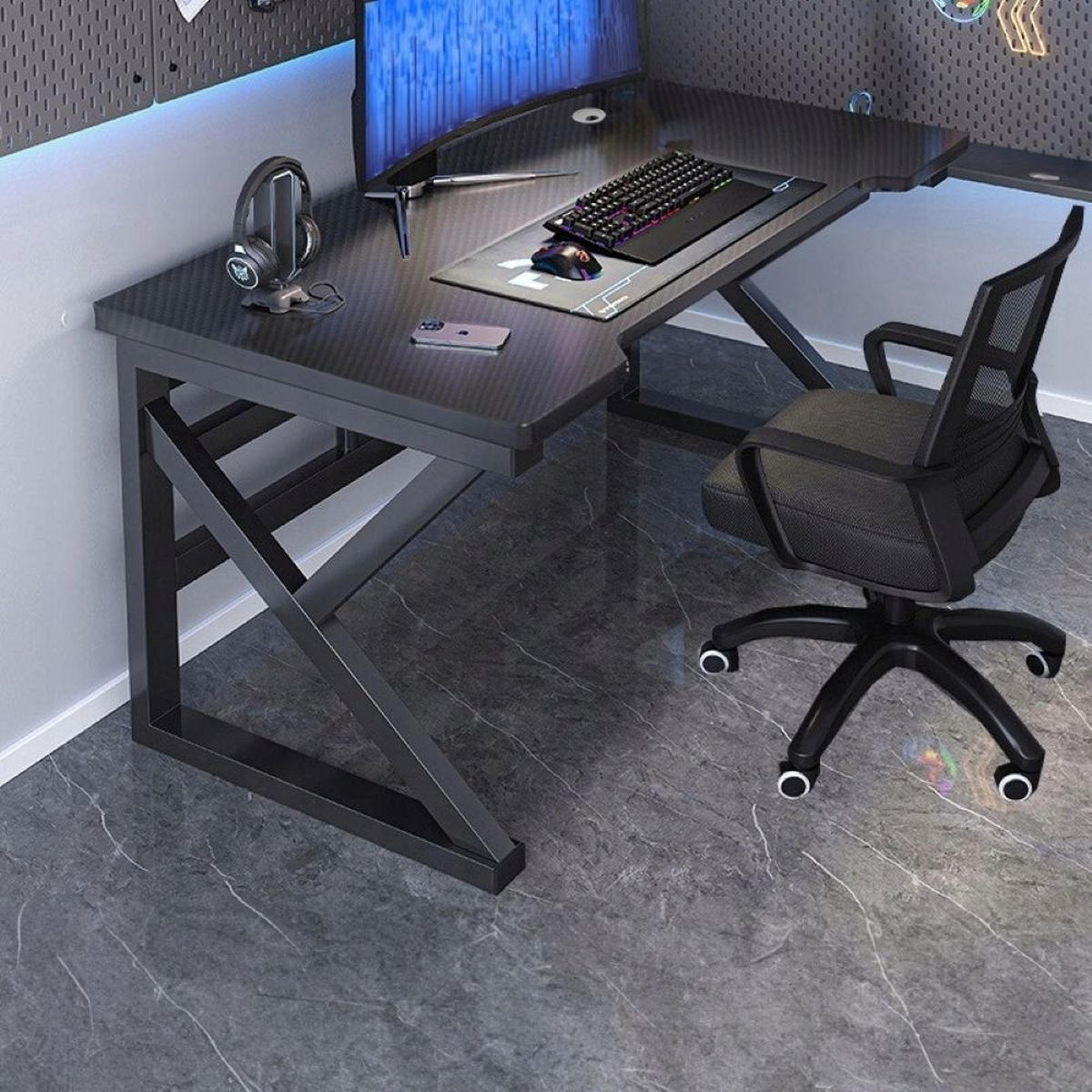 SCHREIBTISCH, schwarz 120x60x74cm - Schwarz, Holzwerkstoff (60/120/74cm)