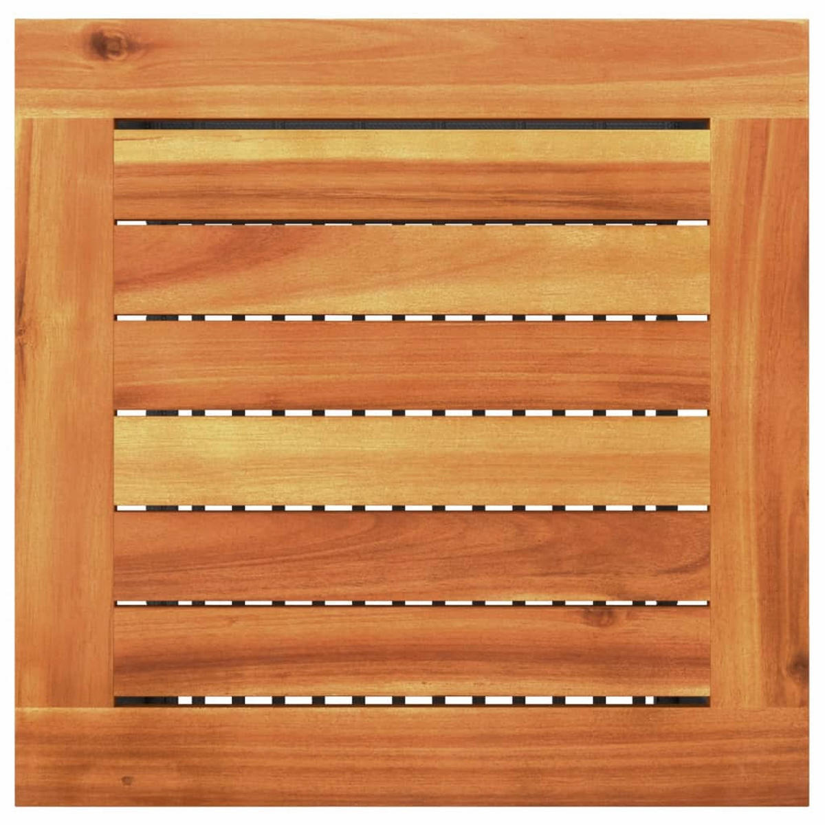 GARTENTISCH Schwarz 40/40/42 Cm Poly Rattan Akazienholz - Schwarz, Kunststoff (40/40/42cm) - vidaXL