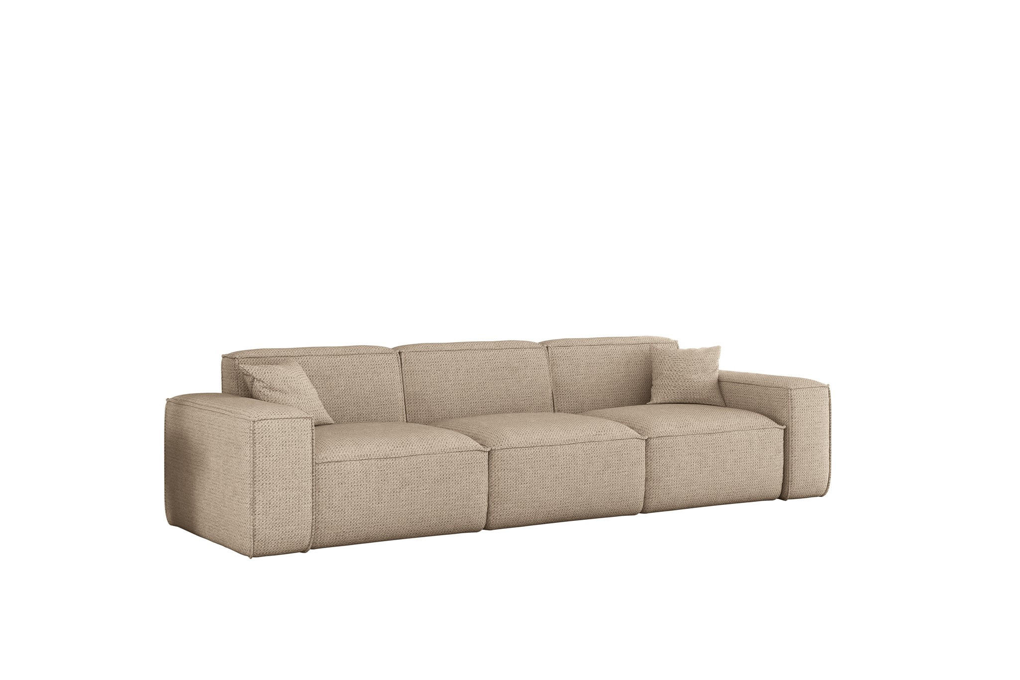 SOFA 3-sitzer Celes Premium In Artico - Beige, Holzwerkstoff/Textil (218/73/90cm) - Fun Möbel