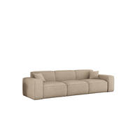 SOFA 3-sitzer Celes Premium In Artico - Beige, Holzwerkstoff/Textil (218/73/90cm) - Fun Möbel