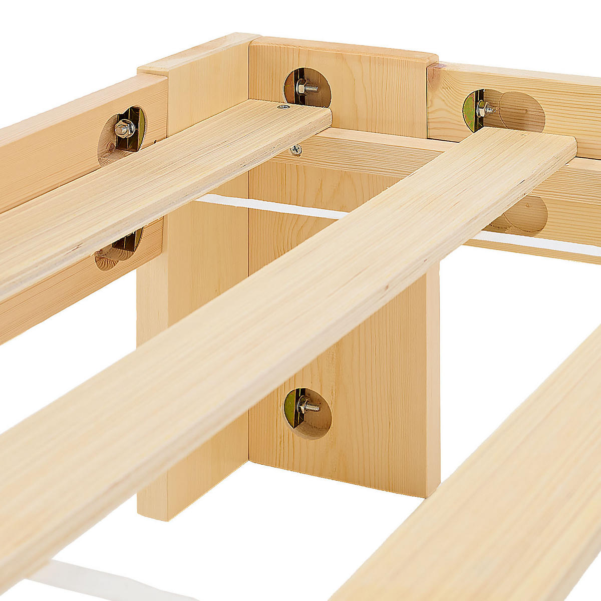 HOLZBETT Natur 180/200 cm Doppelbett mit Matratze - Naturfarben, Holz (180/200cm) - Homestyle4u