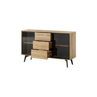 SIDEBOARD: goldene Barockeiche, 144 x 85 x 39 cm - Eichefarben, Holzwerkstoff (144/85/39cm) - 3XE LIVING