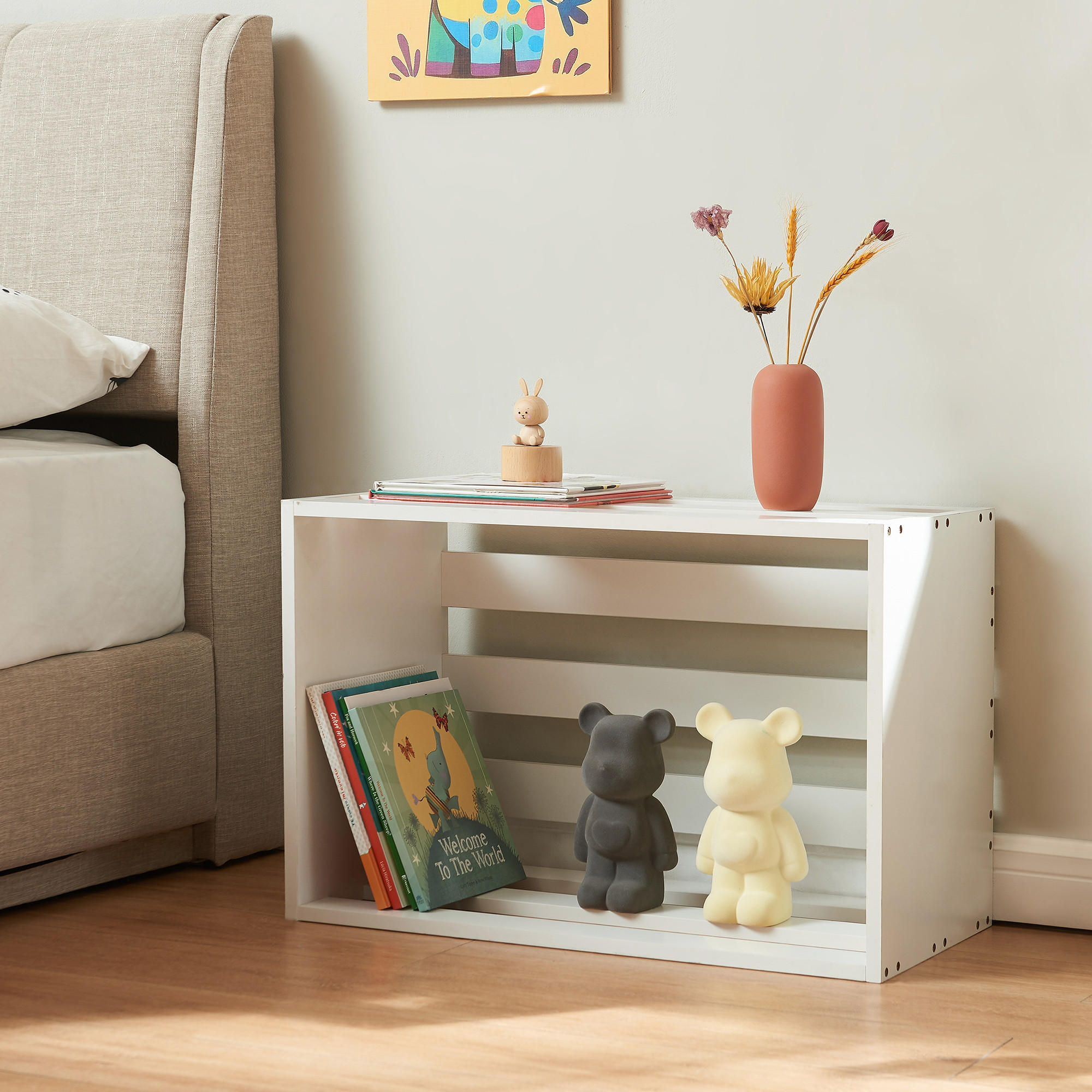 BEISTELLTISCH Rønde - Weiß, Holzwerkstoff (33/64/43cm) - [en.casa]