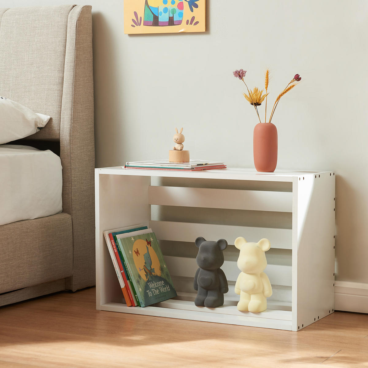 BEISTELLTISCH Rønde - Weiß, Holzwerkstoff (33/64/43cm) - [en.casa]