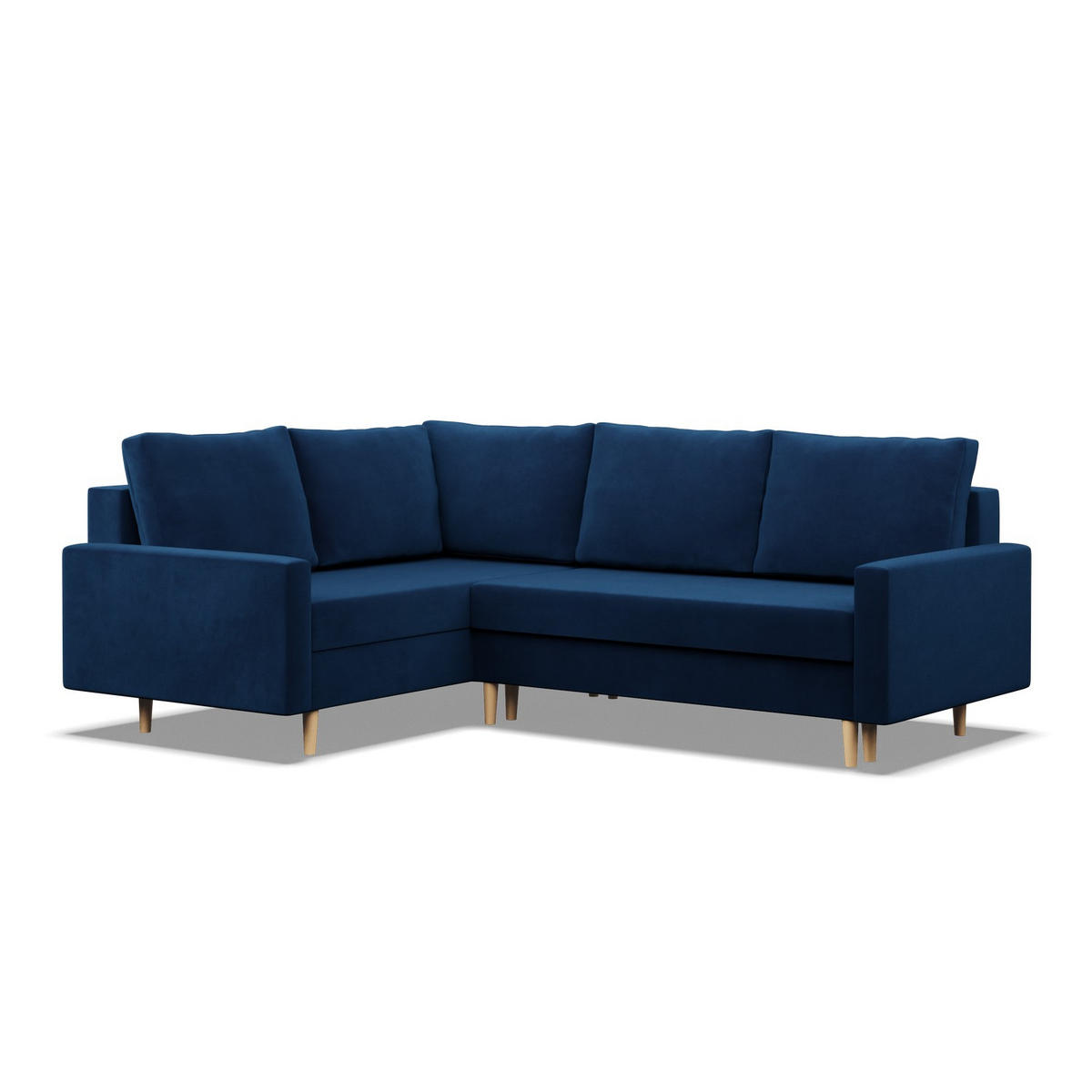 ECKSOFA MIT SCHLAFFUNKTION LINKS BLANK , Dunkelblau - Blau, Textil (223/175cm)
