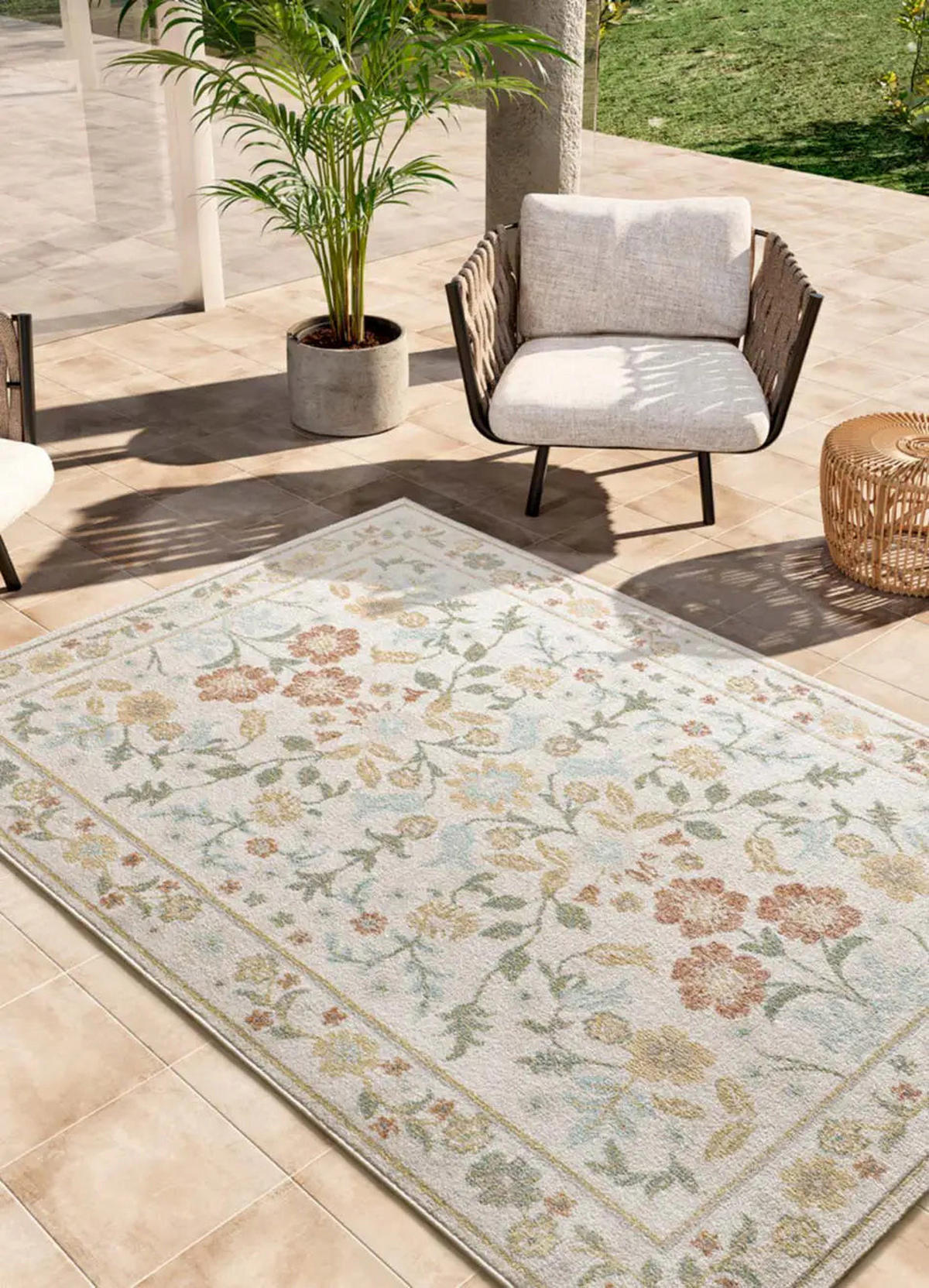 IN- & OUTDOOR-TEPPICH Beige / Mehrfarbig Samara 120/170 cm - Beige/Multicolor, Textil (120/170cm) - Atticgo