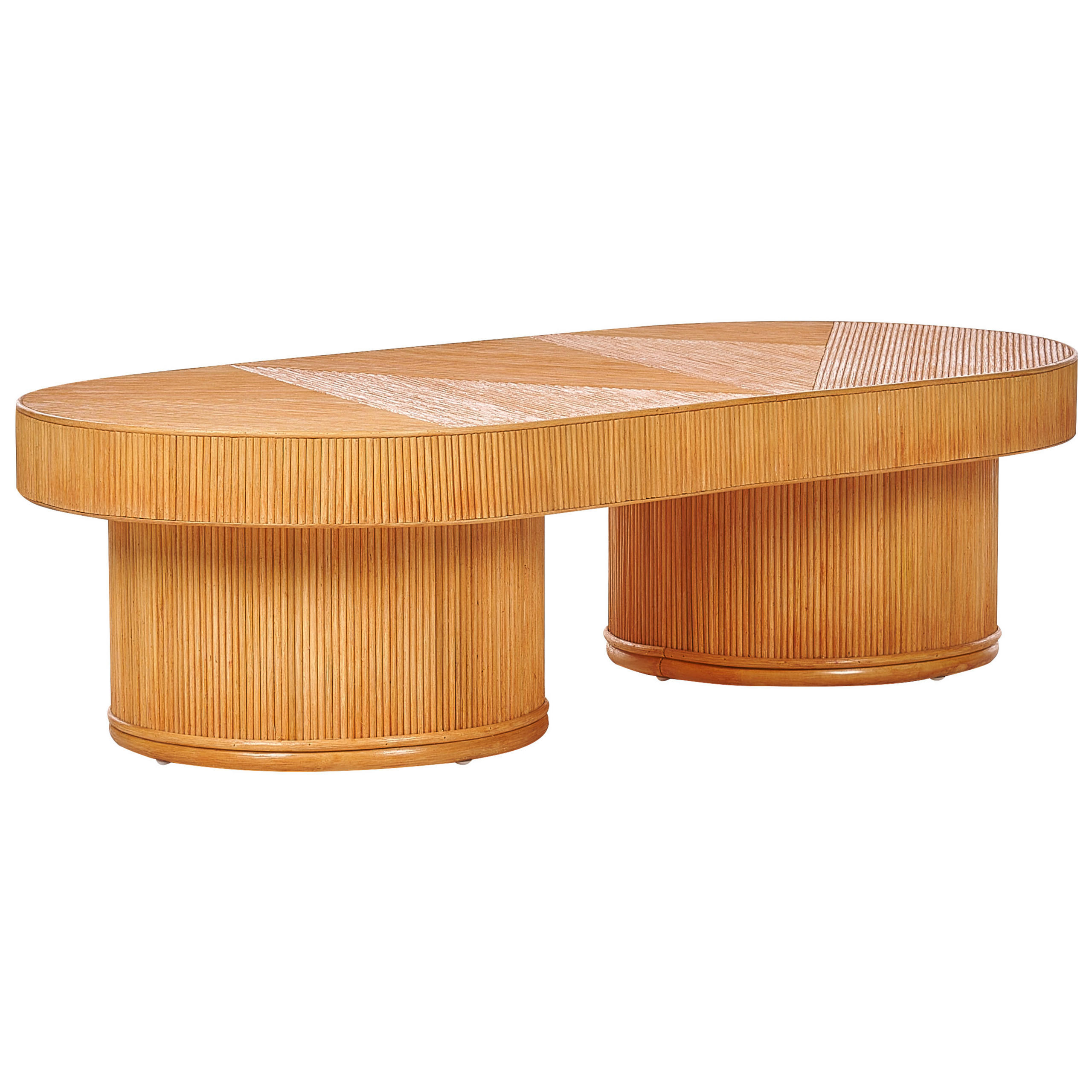 LOUNGETISCH Heller Holzfarbton Airole - Hellbraun, Naturmaterialen (70/150/40cm) - Beliani
