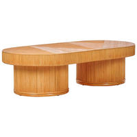 LOUNGETISCH Heller Holzfarbton Airole - Hellbraun, Naturmaterialien (70/150/40cm) - Beliani