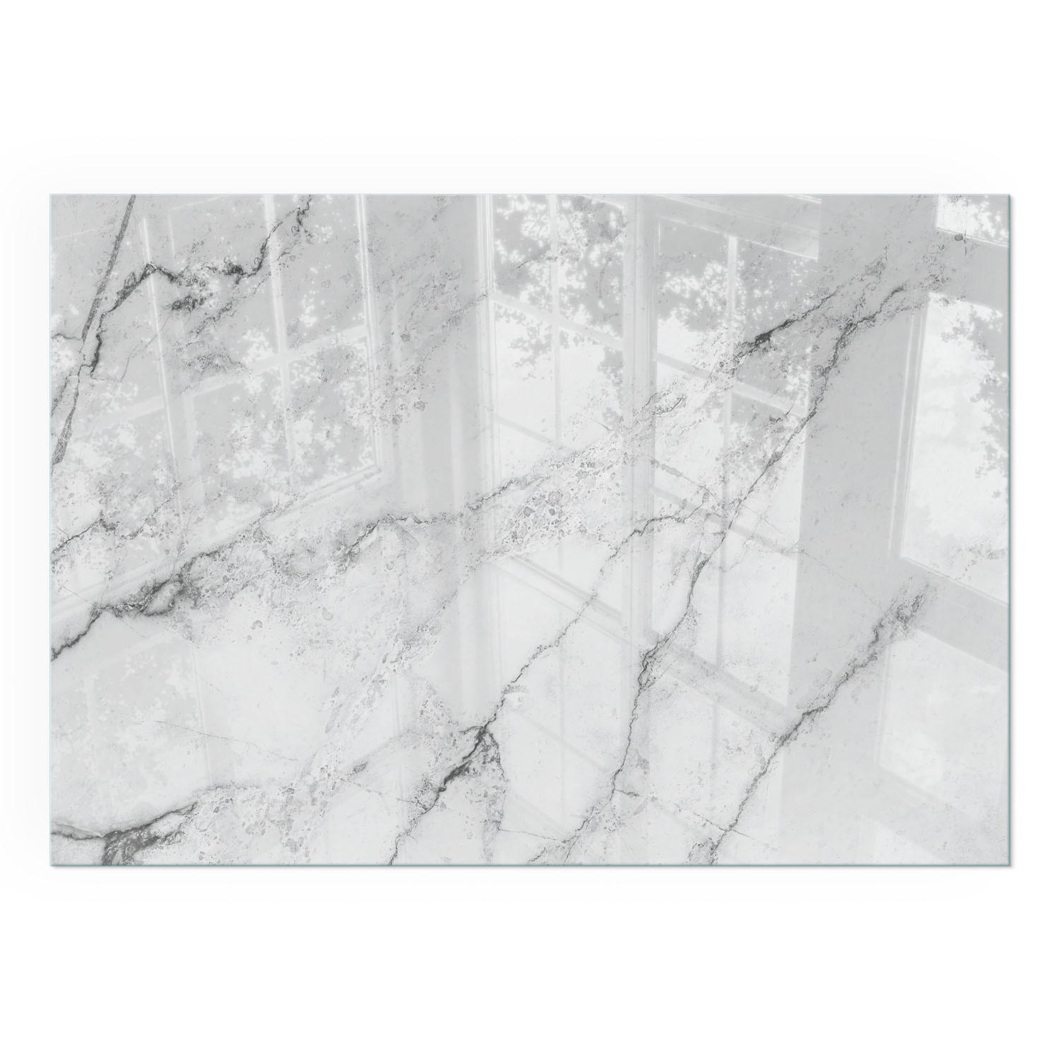 GLASPLATTE für Kamin 100x70 cm - Weiß, Glas (100/70/0.4cm) - TULUP