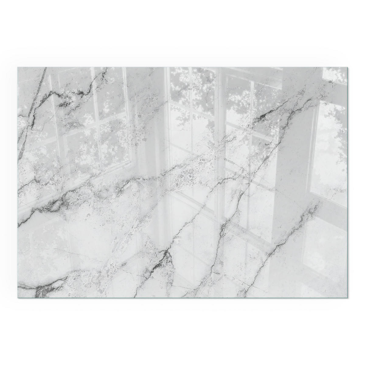 GLASPLATTE für Kamin 100x70 cm - Weiß, Glas (100/70/0.4cm) - TULUP