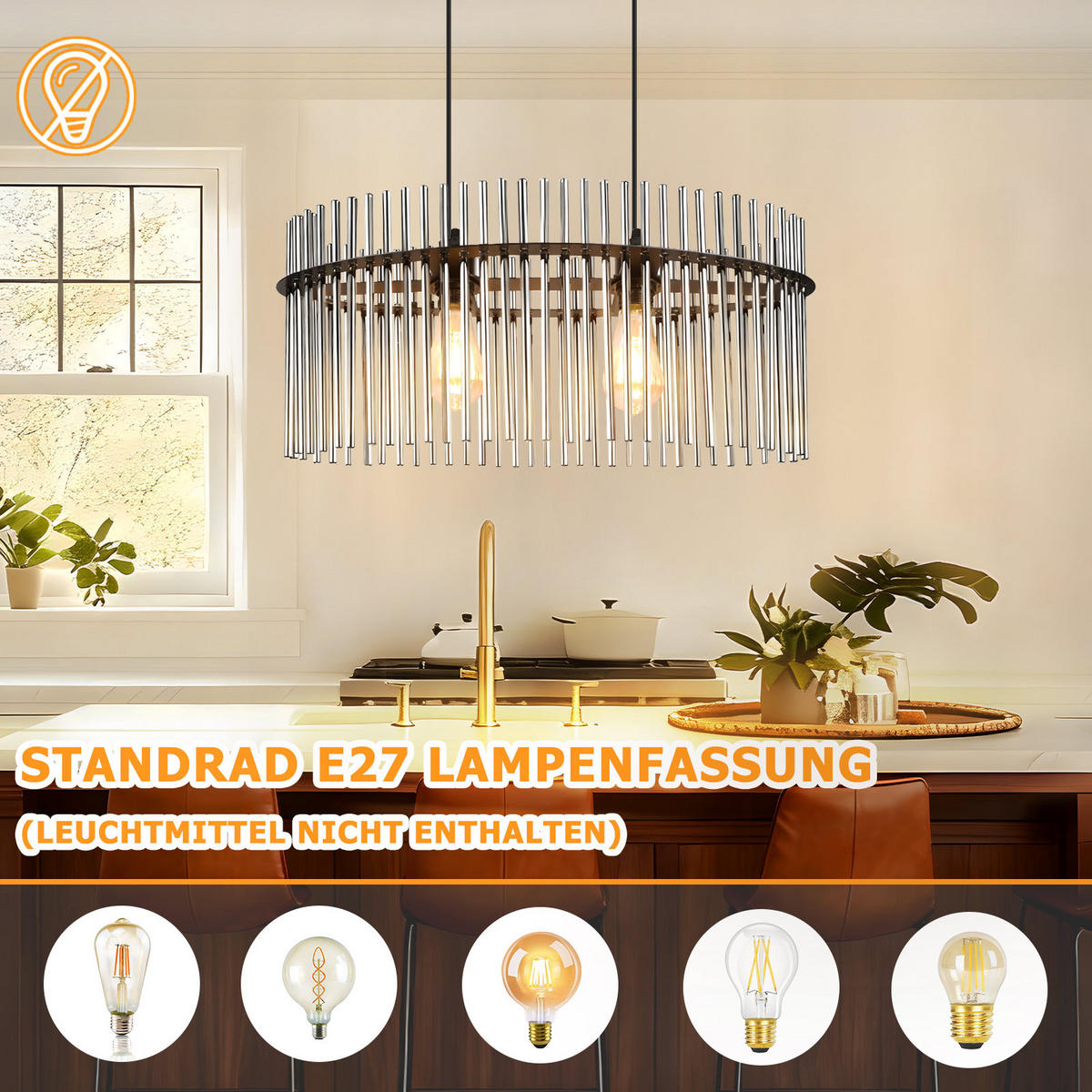 PENDELLEUCHTE Clover 25/60/150 cm - Schwarz, Glas (25/60/150cm) - ZMH