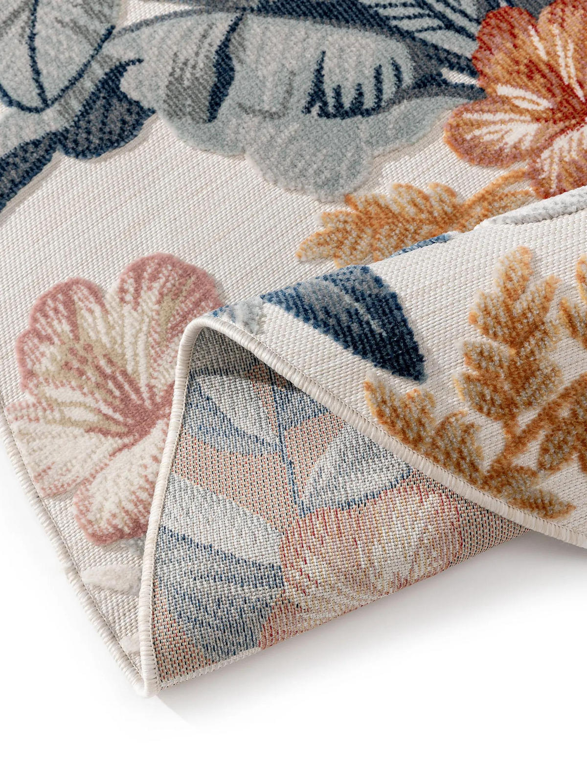 OUTDOORTEPPICH Flora Multicolor ø 320 cm rund - Creme, Kunststoff (320/320cm) - benuta