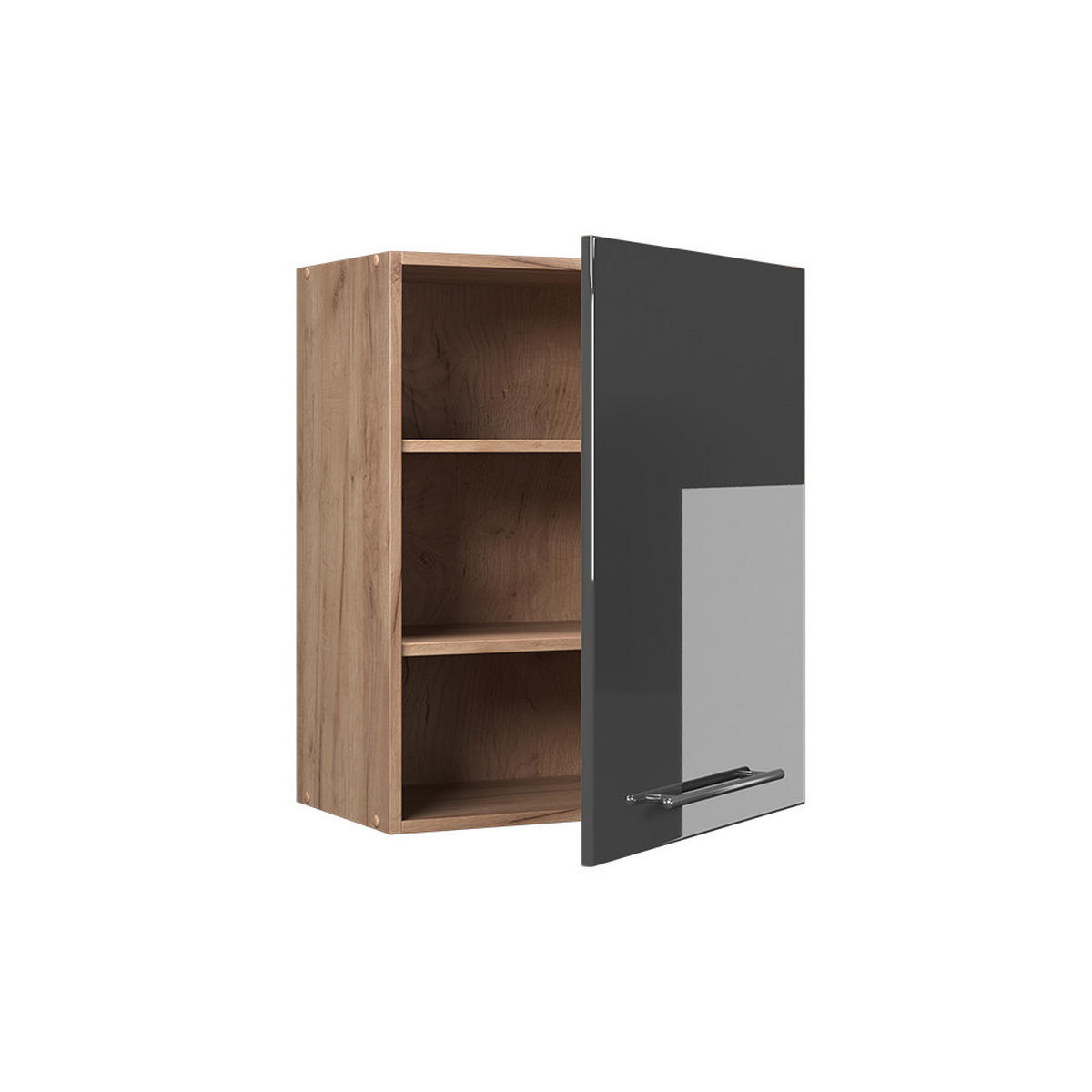 HÄNGESCHRANK Fame-Line, Anthrazit Hochglanz, 60 cm - Eichefarben/Anthrazit, Holzwerkstoff (60/72/34.1cm) - Vicco