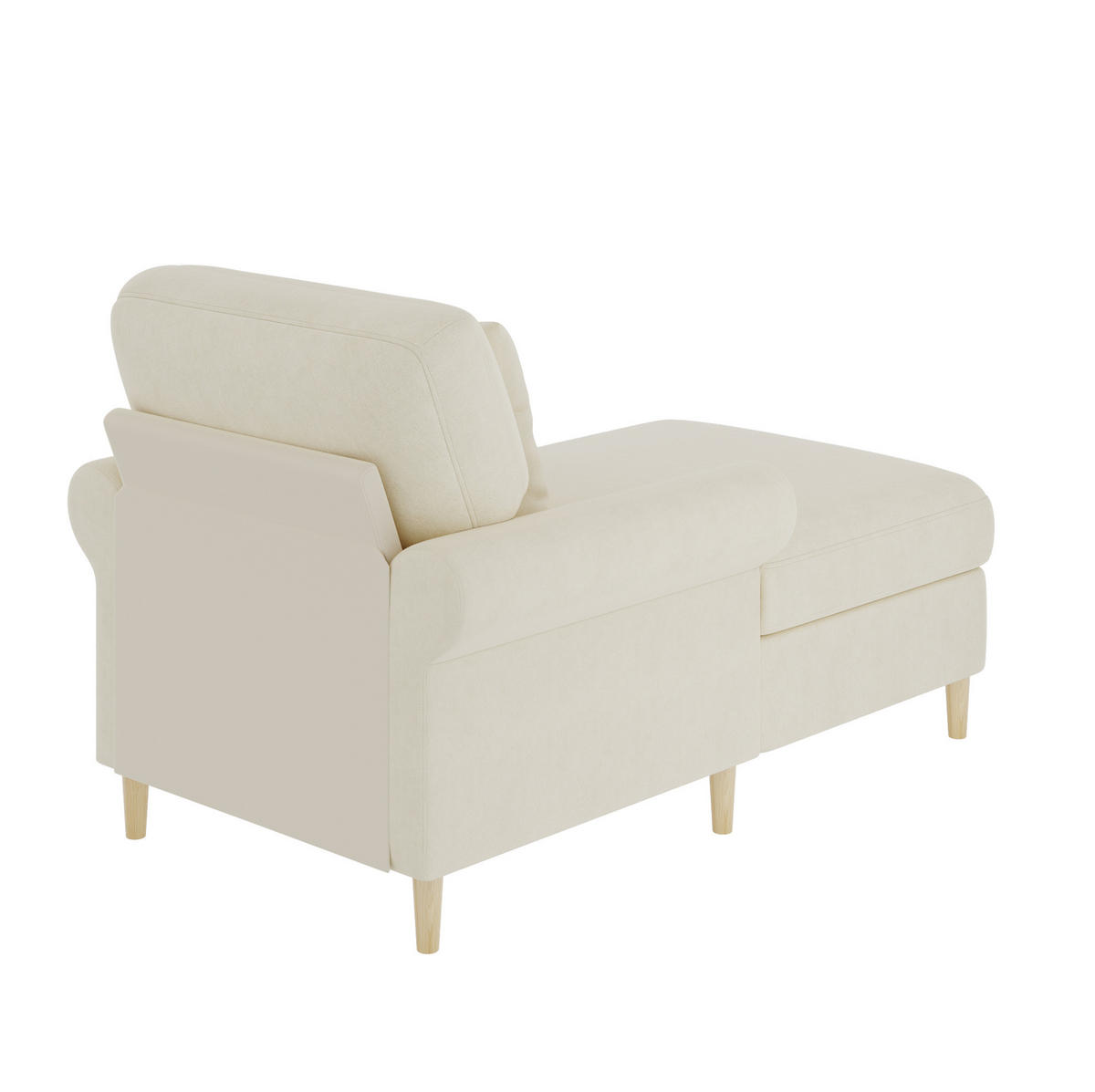 RELAXSESSEL Samt mit Liegefunktion und Kissen 133/87/90 cm Beige - Beige, Kunststoff/Textil (87/90/133cm) - Redom