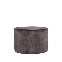 POUF Tibo Grau 55/55/40 cm - Dunkelgrau, Textil (55/40/55cm) - LABEL51