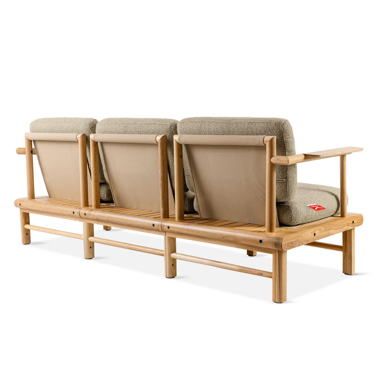 GARTENSOFA ATREDA 3-Sitzer - Beige, Holz/Textil (230/74/80cm) - KONSIMO®