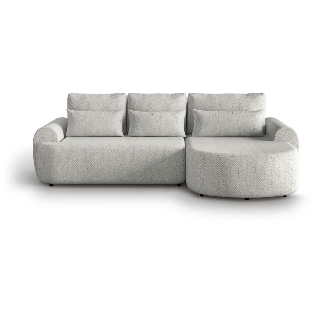 ECKSCHLAFSOFA Olivio L Beige - Beige/Schwarz, Kunststoff/Textil (266/170cm) - Beautysofa