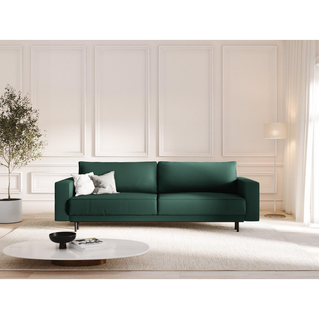 Thumbnail - Micadoni Ausklappbares-Sofa, Grün, Textil, 3-Sitzer, 97x93x236 cm, Hergestellt in Europa, Wohnzimmer, Sofas & Couches, S...