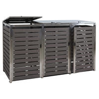 MÜLLTONNENVERKLEIDUNG 3ER Anthrazit - Anthrazit, Metall (200/120/85cm) - MCW