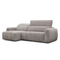 ECKSOFA NERO 4-Sitzer, dunkelbeige - Beige/Schwarz, Holz/Textil (272/81/159cm) - Courtois Laville