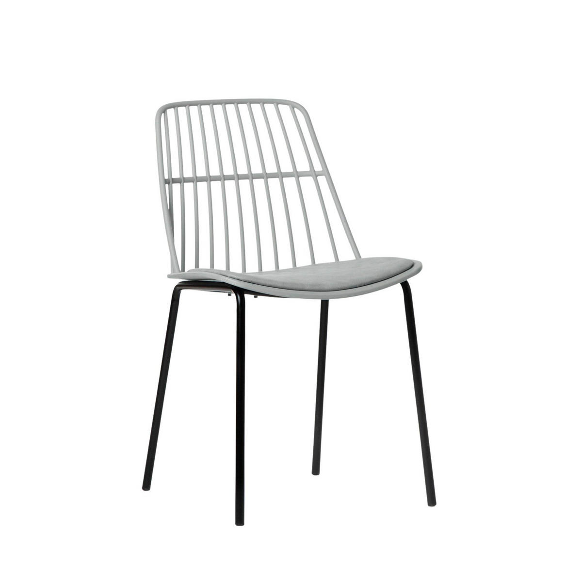 STUHL FÜR DRAUSSEN Erica Grau 45 cm x 82 cm - Grau, Kunststoff (45/82/54cm)