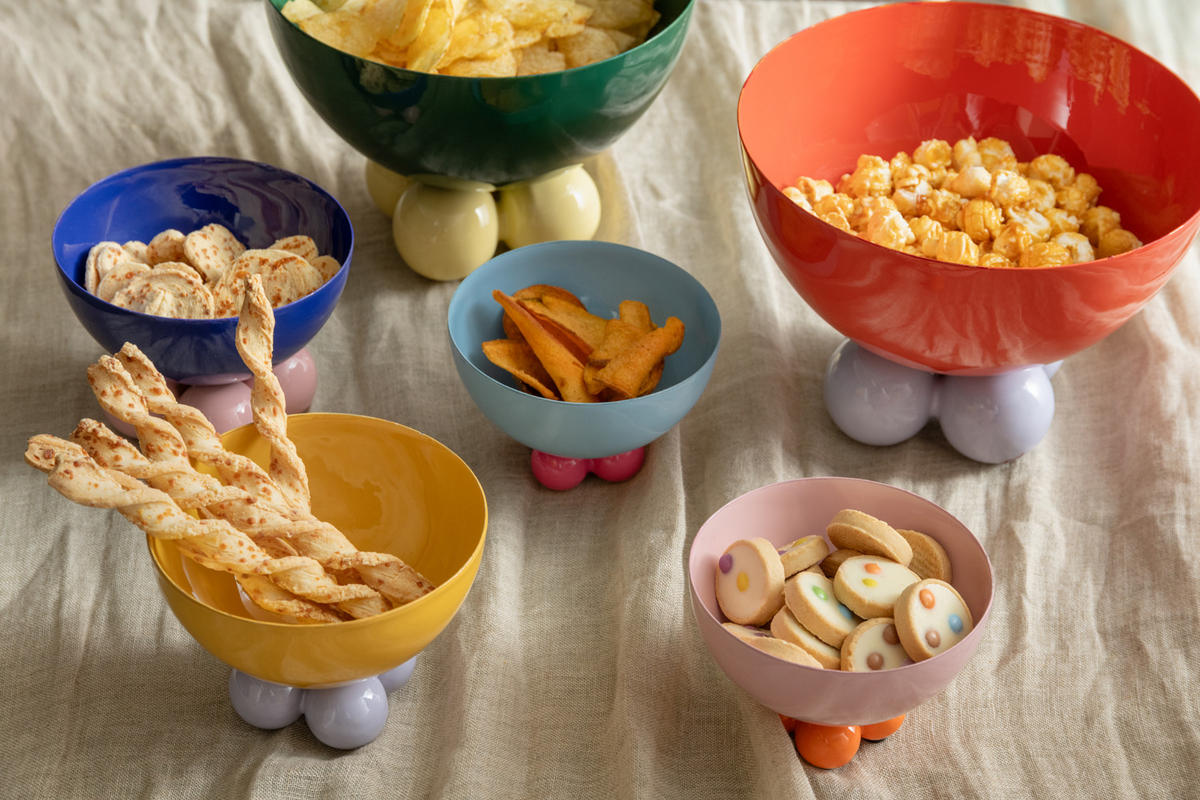 SCHALE Double Funky Grün 20/20/15 cm - Grün, Metall (15cm) - Present Time