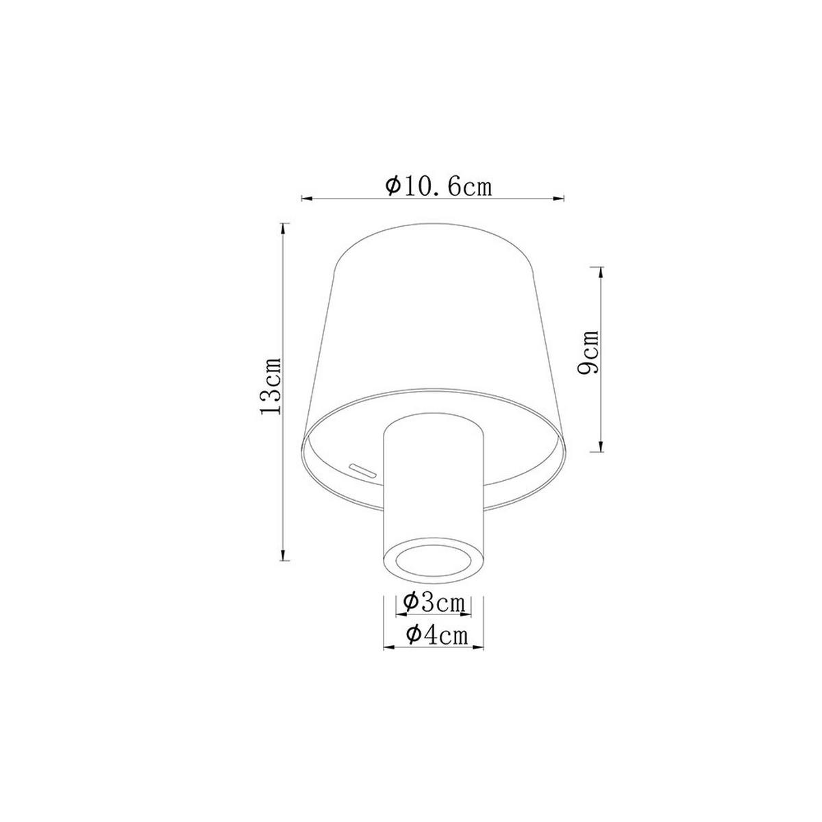 FLASCHENLAMPE, Metall Braun, LED Touchdimmer 2x - Braun, Metall (10.6/10.6/13cm) - Globo Lighting