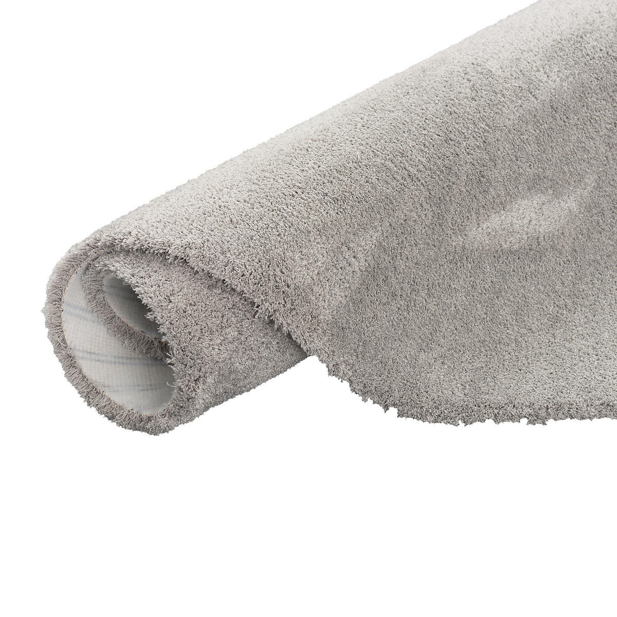 LUXUS HOCHFLOR SHAGGY TEPPICH VELVET RUND - Grau, Textil (200/200cm) - Snapstyle