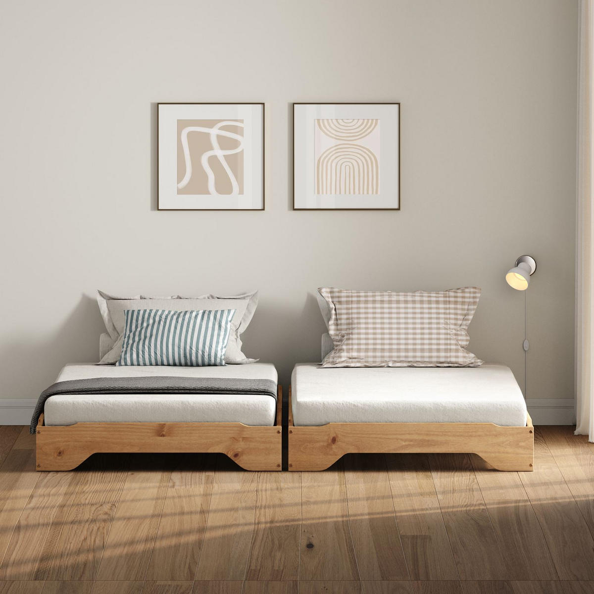 STAPELBETT RONNY 90X200 CM - Eichefarben, Holz (90/200cm) - IDIMEX