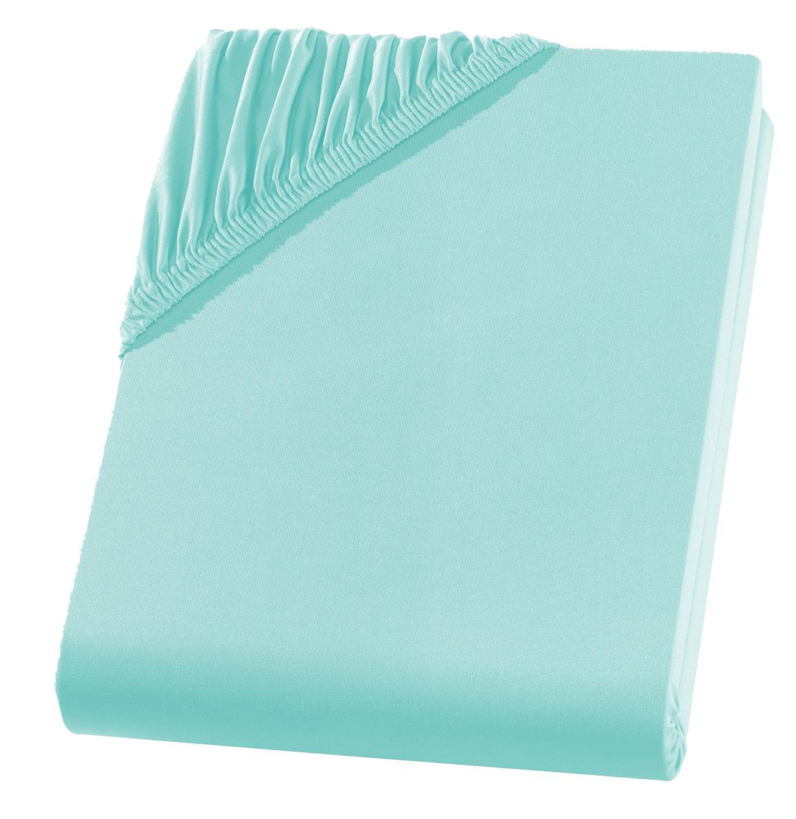 MIKROFASER-SPANNBETTLAKEN 100x200 Aqua - Hellblau, Textil (100/200cm) - Carpe Sonno