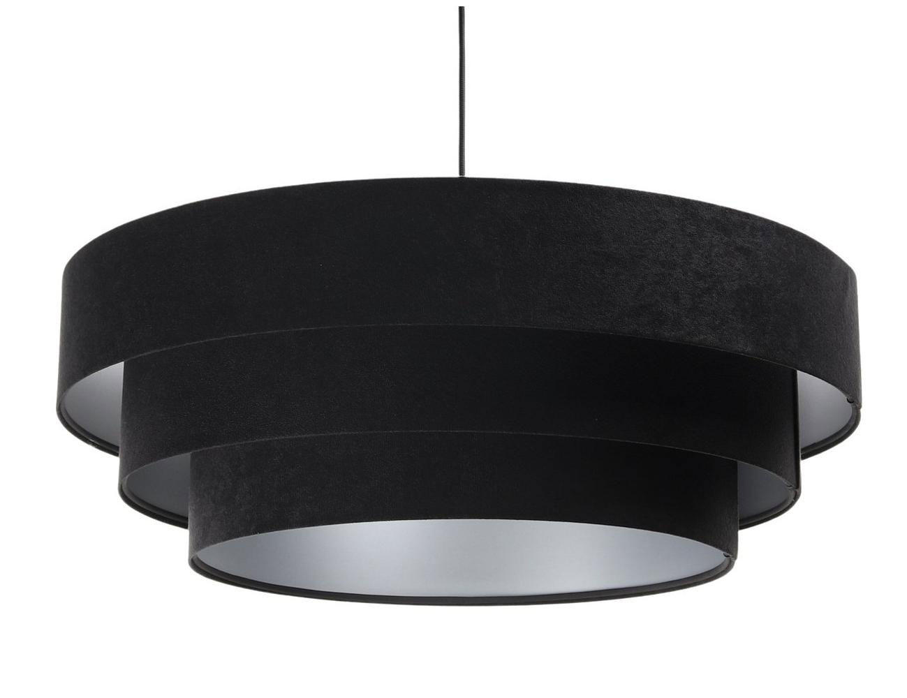 HÄNGELEUCHTE Schwarz 60/20 cm - Silberfarben, Kunststoff (60/1.5/20cm) - ONZENO