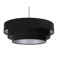 HÄNGELEUCHTE Schwarz 60/20 cm - Silberfarben, Kunststoff (60/1.5/20cm) - ONZENO