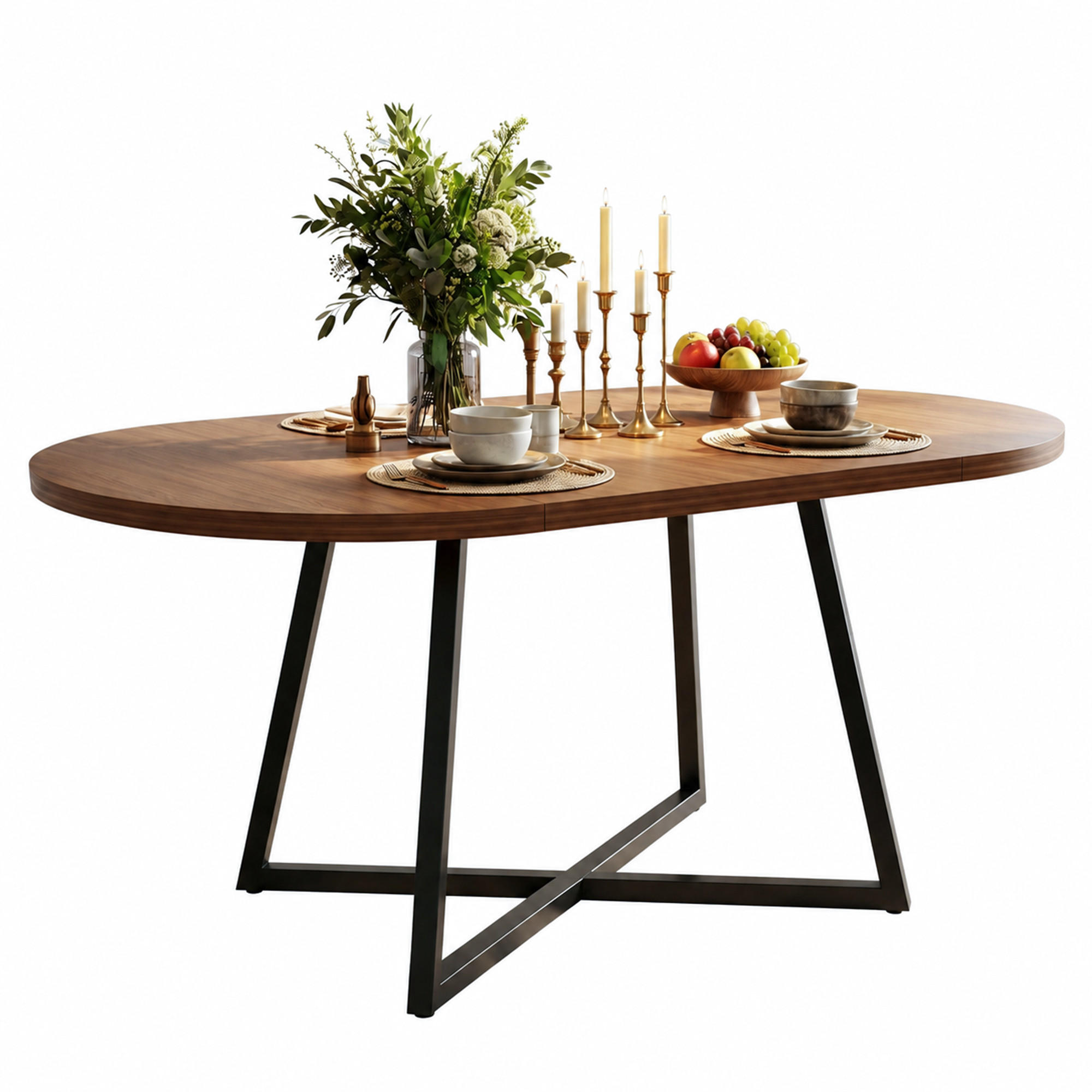 Flieks Ausziehtisch Walnuss 140x75x100 cm
